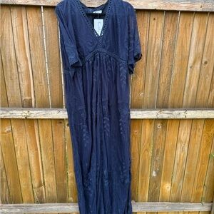 Lace Navy Blue Maxi Dress